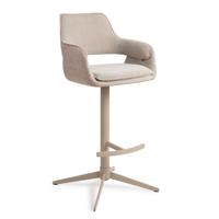 Jesper Home Barkruk 'Oketo' Draaibaar, kleur Driftwood Drive (zithoogte 75cm) - thumbnail