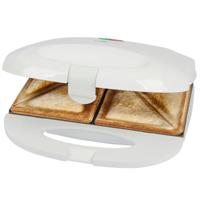 Clatronic ST 3813 Sandwich toaster Automatische temperatuuraanpassing, Anti-aanbaklaag Wit - thumbnail