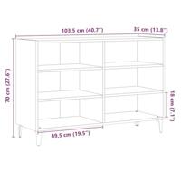 Dressoir 103,5x35x70 cm bewerkt hout oud houtkleurig - thumbnail