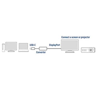 ACT USB-C naar DisplayPort female adapter 4K @ 60Hz