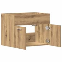 Wastafelkast 60x38,5x46 cm bewerkt hout artisanaal eikenkleur - thumbnail