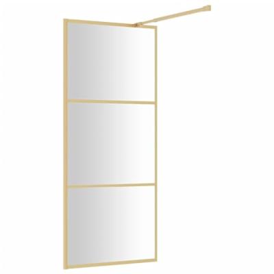 Inloopdouchewand transparant 90x195 cm ESG-glas goudkleurig - thumbnail