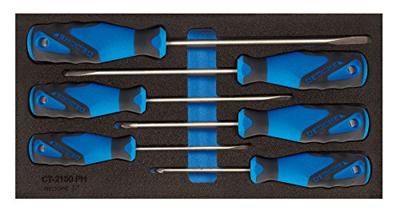 Gedore 1500 CT1-2150 PZ Schroevendraaierset Kruiskop, Plat