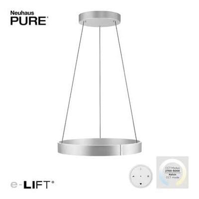 Neuhaus PURE Hanglamp E-Clipse e-Lift Ø 70 cm mat chroom Neuhaus PURE Hanglamp E-Clipse e-Lift Ø 70 cm mat chroom