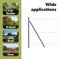 VidaXL Afrasteringspaal groen 10 x 1 m (13 mm gaas) staal en pvc - thumbnail