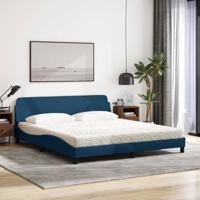 Bed met matras "Dover" stof blauw 180x200 cm - thumbnail