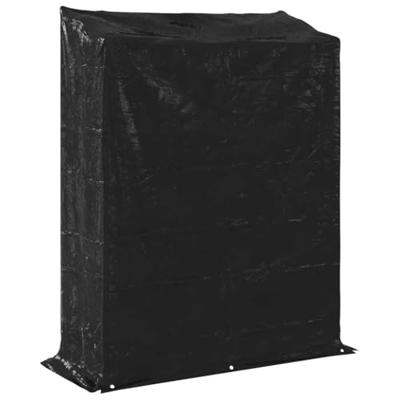 Haardhoutrek met regenhoes 150x60x200 cm gegalvaniseerd staal