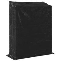 Haardhoutrek met regenhoes 150x60x200 cm gegalvaniseerd staal - thumbnail