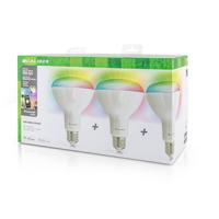 E27 3 pack Dimbare Smart Lamp met RGB Leds - Slimme E27 Led Lamp - 850 Lumen - 8 Watt - Handige App (HBT-BR30-3PACK) - thumbnail