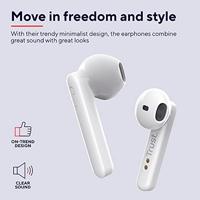 Trust Mobile Primo Touch Draadloze Bluetooth Oordopjes Wireless Earphones, 10 Uur Speeltijd in Totaal, Ingebouwde Microfoon, TWS, voor PC, Laptop, Smartphone, Tablet - Wit - thumbnail