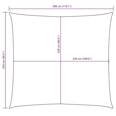 VidaXL Zonnescherm rechthoekig 2,5x3 m oxford stof crèmekleurig - thumbnail
