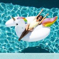 Swim Essentials Opblaasdier XXL 180 x 80 cm Eenhoorn wit