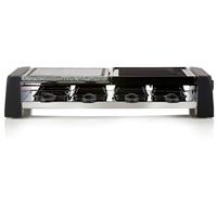 DOMO DO9190G Grill Anti-aanbaklaag, Controlelampje, 8 pannen, Grillfunctie, Met grillsteen, Met handmatige temperatuursinstelling Zwart, Grijs - thumbnail