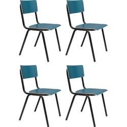 Zuiver Eetkamerstoel 'Back to School' Matte, kleur Petrol Zuiver Eetkamerstoel 'Back to School' Matte, kleur Petrol