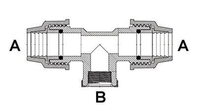 Cornat Pe-T-Stuk 32X32X3/4V - T610732 Cornat Pe-T-Stuk 32X32X3/4V - T610732