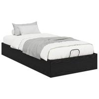 Ottoman Bedframe Zwart Eiken 193 x 120 x 25 cm Spaanplaat - thumbnail