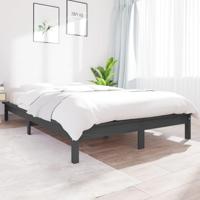 Bedframe massief grenenhout grijs 160x200 cm - thumbnail