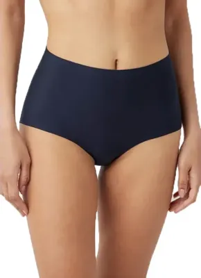 Secrets Maxi slip naadloos - 30176 - Naadloze dames taille slip - Invisible - Katoenen kruisje - S - Blauw | Dames slip - Onderbroek - Ondergoed- -