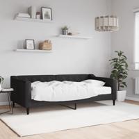 Slaapbank met matras 90x190 cm stof zwart - thumbnail