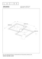 Lucide ARIANNE - Plafonnière - LED - 2xGeïntegreerde LED - 2xGU10 - CCT - Zwart - thumbnail