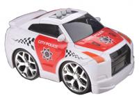 Gearbox politieauto met geluid wit/rood 12 cm - thumbnail
