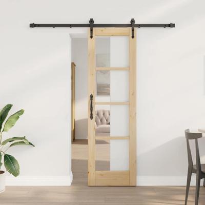 Schuifdeur Bruin 61 x 198,5 cm Hout en metaal