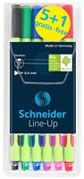Schneider Schreibgeräte Fineliner Line-Up 6er Etui, sortiert, 5+1 Aktion 191086 Rollerballpen 1 stuk(s) - thumbnail