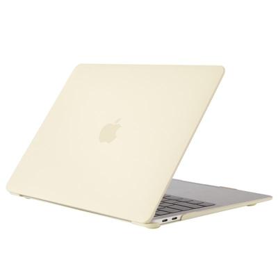 Crème stijl laptop plastic beschermende case voor MacBook Pro 15 4 inch (2019) (geel)