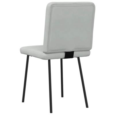 Eetkamerstoelen 4 st fluweel lichtgrijs Eetkamerstoelen 4 st fluweel lichtgrijs