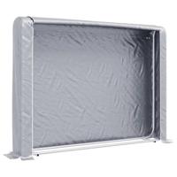 VidaXL Haardhoutrek met regenhoes 200x25x150 cm gegalvaniseerd staal - thumbnail