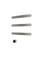 Hotbath &MORE set van 3 rails RASS50 SOFT SQUARE 50 cm met separate schakelaar en inbouw element Geborsteld Nikkel (RASS50-3GN) - thumbnail