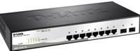 D-Link DGS-1210-10 10-poorts Gigabit Smart Switch (8 x 10/100/1000 Mbit/s Base-T-poorten, 2 x 100/1000 Mbit/s SFP-poorten) - thumbnail