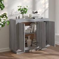 Dressoir 92x35x75 cm bewerkt hout grijs sonoma eikenkleurig - thumbnail