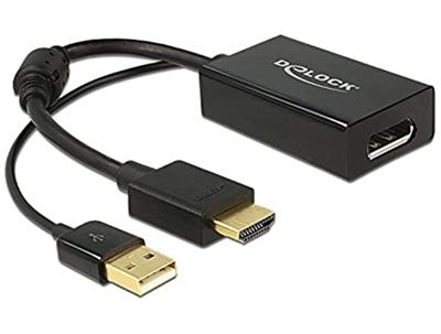 Delock 62667 Adapter HDMI-A male > DisplayPort 1.2 female zwart - thumbnail