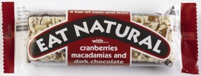 Eat Natural Cranberry & macadamia dark chocolate (45 gr)
