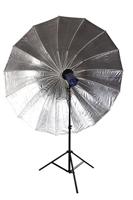 Bresser SM-09 jumbo paraplu 180cm zilver/ zwart - thumbnail