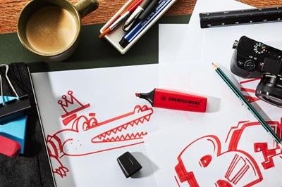 Markeerstift stabilo boss 70/48 echt rood blst à 1 | 10 stuks