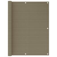 VidaXL Balkonscherm 120x600 cm hdpe taupe - thumbnail