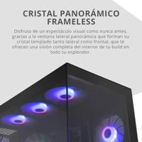 ATX Semi-toren doos Nox-Xtreme NXHUMMERGLOCKBK Zwart - thumbnail