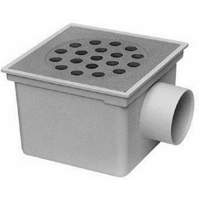 Plieger Vloerput vd Berg Met Emmer Met RVS Rooster ABS 200x200 mm Met Zijuitlaat