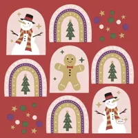 Duni 3-laags tissue servet candyman 33x33cm rood 20 stuks - thumbnail