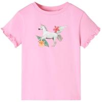 VidaXL Kindershirt met korte mouwen 116 felroze - thumbnail