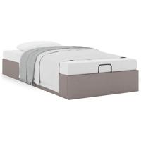 Bedframe zonder matras 120x190 cm stof taupe - thumbnail