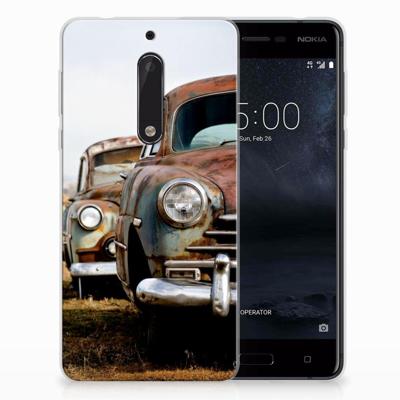 Nokia 5 | Siliconen hoesje | met foto Vintage Auto