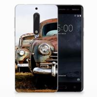 Nokia 5 | Siliconen hoesje | met foto Vintage Auto - thumbnail