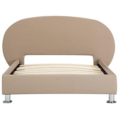 Bedframe kunstleer cappuccino 100x200 cm