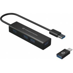 Conceptronic HUBBIES06B interface hub USB 3.2 Gen 1 (3.1 Gen 1) Type-A 5000 Mbit/s Zwart Conceptronic HUBBIES06B interface hub USB 3.2 Gen 1 (3.1 Gen 1) Type-A 5000 Mbit/s Zwart
