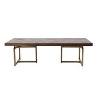 Dutchbone Salontafel 'Class' Antique Brass, 120 x 60cm, kleur Bruin - thumbnail