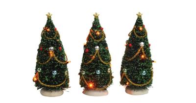 Luville General Christmas tree with flashing lights 3 pieces