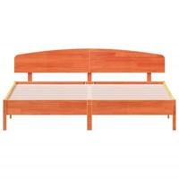 Bedframe zonder matras massief grenenhout wasbruin 180x200 cm - thumbnail